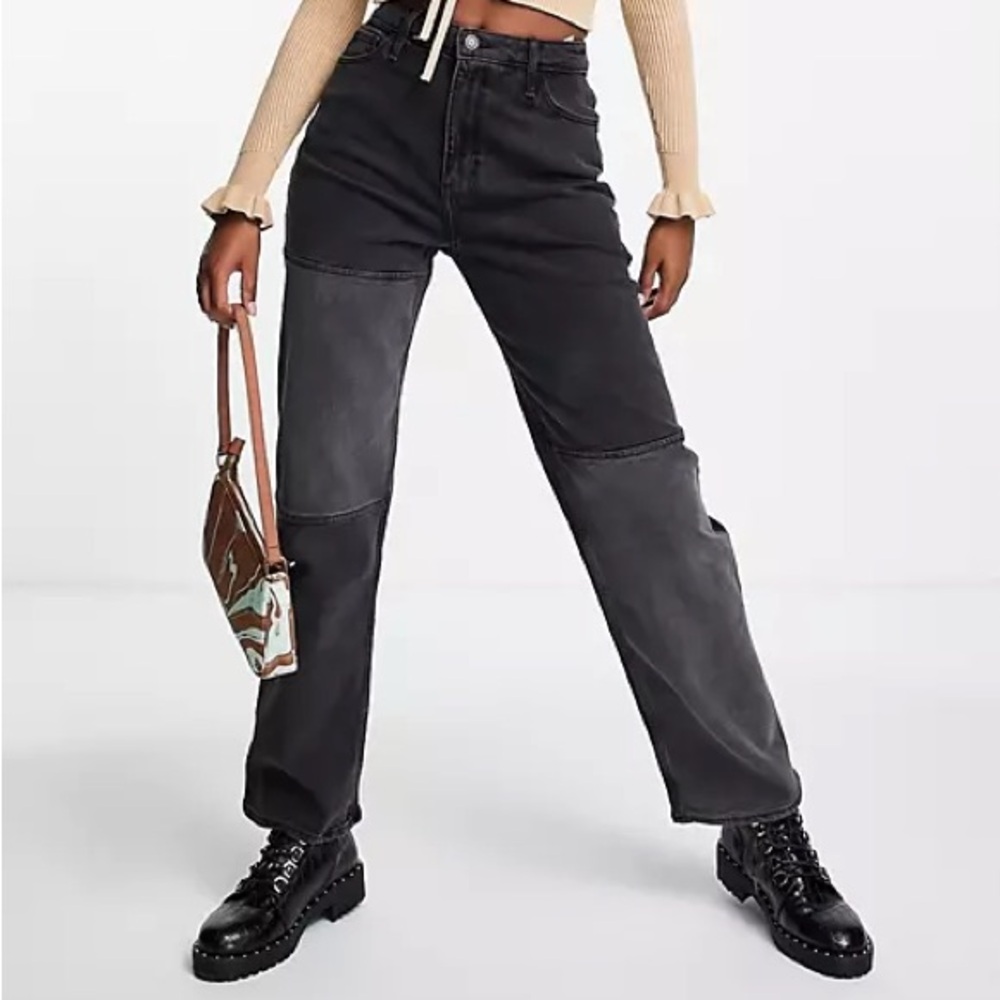 Hollister Patchwork Dad Jeans